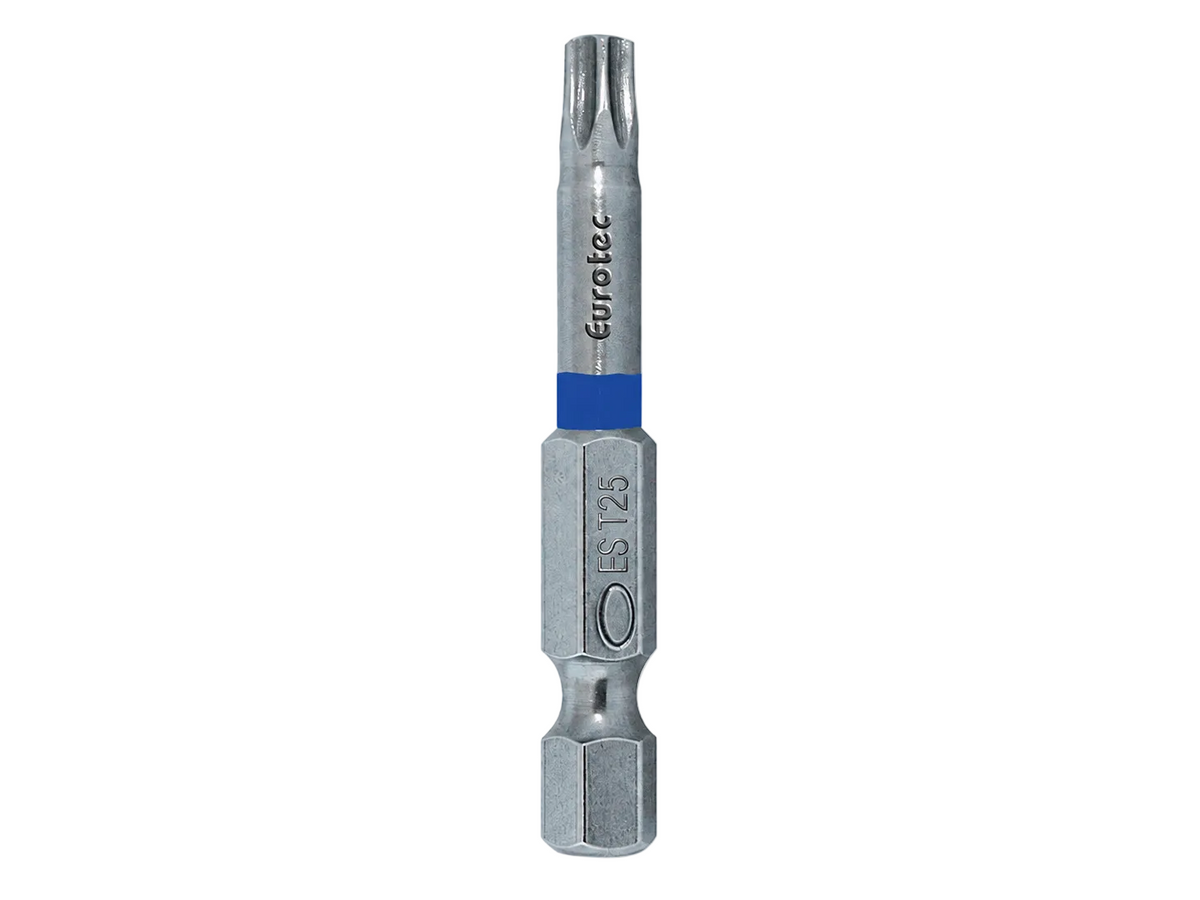 Eurotec nerezový dlouhý bit TX25 50 mm, modrý